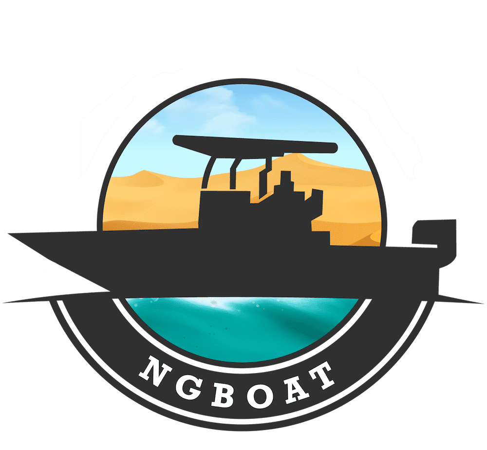 Logo de la société NGboat proposant des balades en bateau depuis le Cap Ferret